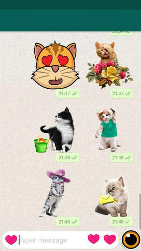 Cats stickers for Chat - WAStickerApps screenshot 2