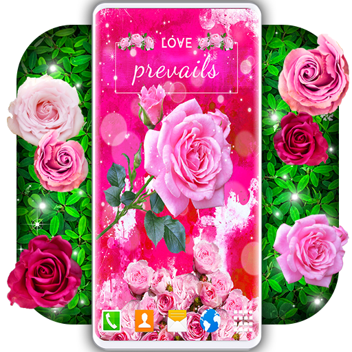 Spring Rose Live Wallpaper 🌹 Pastel Pink Themes icon