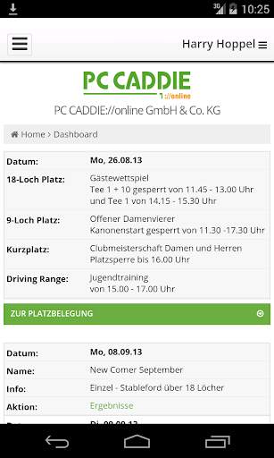 PC CADDIE Golf Club App screenshot 1