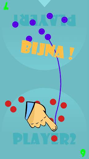 Tap & Drag: Twee spelers spel screenshot 1