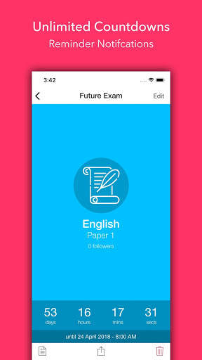 Exam Countdown Lite screenshot 2