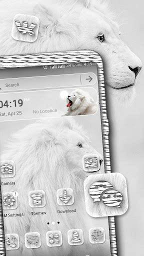 White Lion Launcher Theme screenshot 1