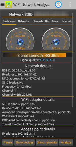 WiFi Scanner / WiFi Analyzer screenshot 1