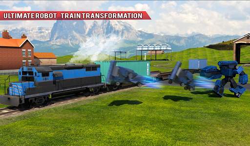 Robo Car Transform: Train Transport Smart Crane 3D screenshot 7