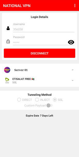 National VPN screenshot 2