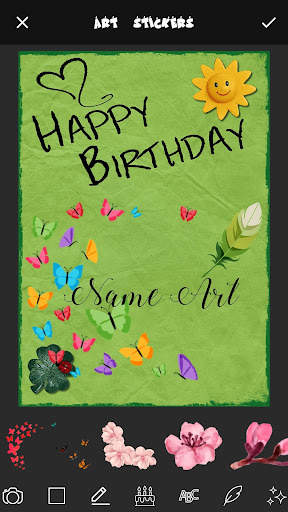 Birthday Cards Name Art Maker screenshot 2