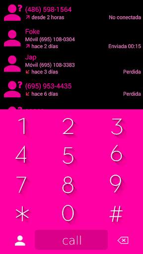 THEME MATERIAL PINK BLACK EXDIALER screenshot 1