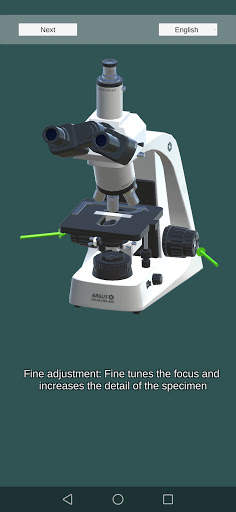 Partes del microscopio en 3D screenshot 6