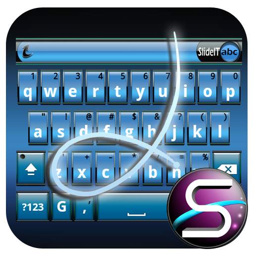 SlideIT Blue Metal Skin 4.0