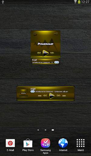 Poweramp widget BLACK YELLOW screenshot 2