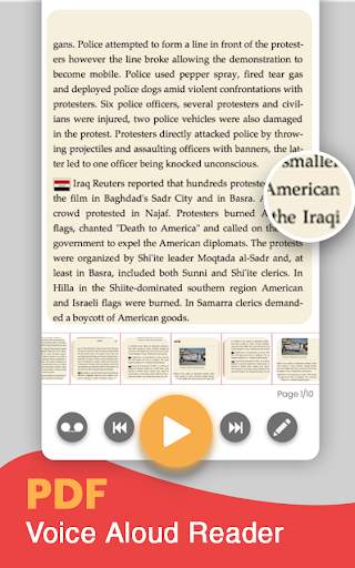 Pdf Voice Reader: TTS Voice Aloud Reader скриншот 1