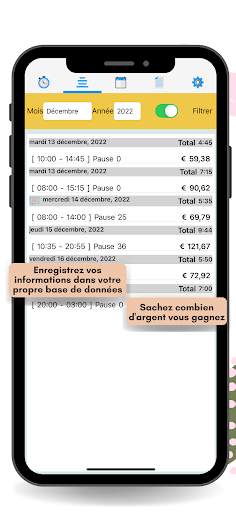 Heures travaillées screenshot 5