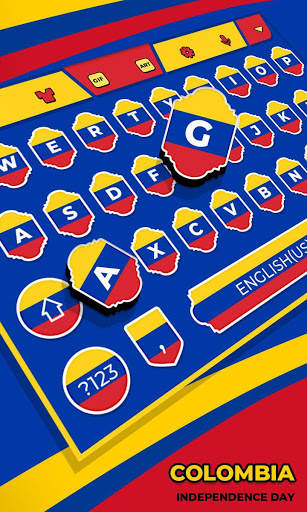 Colombia Independence Day Keyboard स्क्रीनशॉट 1