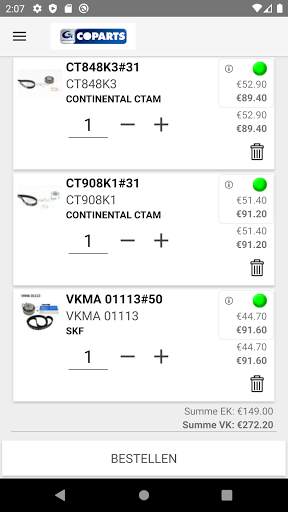 COPARTS Mobile screenshot 8
