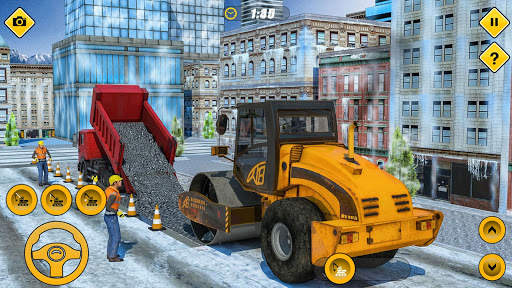 Snow excavator & road construction games 2020 screenshot 5