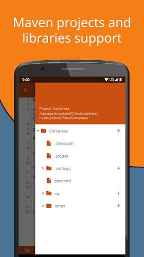 Jvdroid - IDE for Java screenshot 3