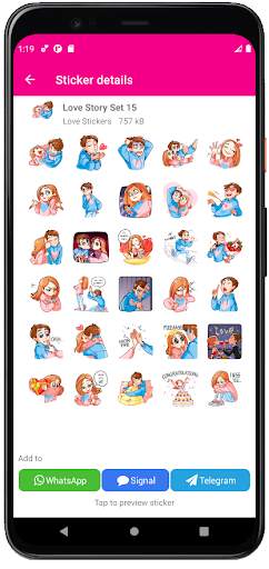 Love stickers for Whatsapp, Telegram and Signal screenshot 3