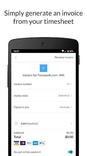 Freework - Timesheet, Time Card, Time Tracking screenshot 5