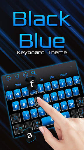Classic Black Blue Keyboard Theme स्क्रीनशॉट 3