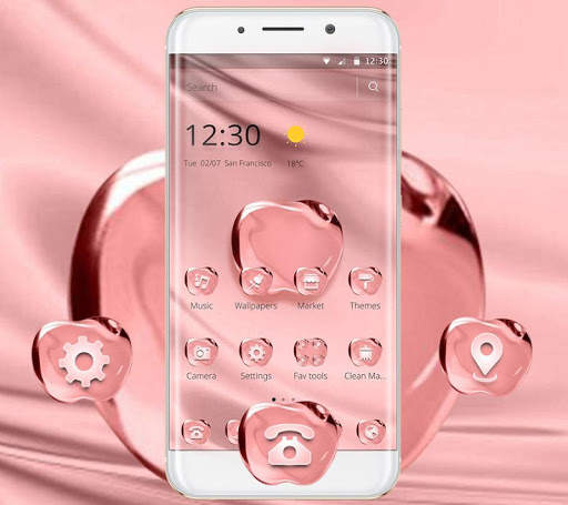 Rose Gold Color Crystal Apple Theme screenshot 6
