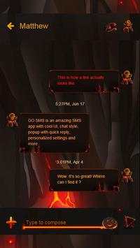 Hot Lava SMS Theme 5 تصوير الشاشة