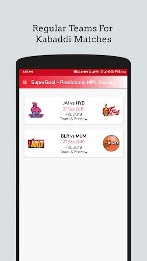SuperGoal-Teams for My 11 Circle,My Team 11,11 app screenshot 3