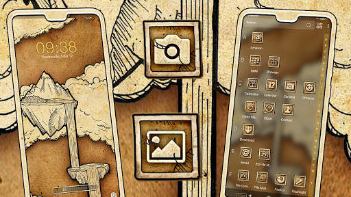 Mountain Sketch Launcher Theme screenshot 3