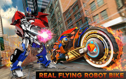 Flying Robot Bike Hero Games: Robot Fighting Game screenshot 2