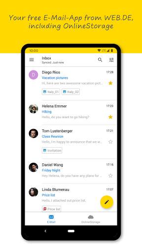 WEB.DE Mail & Cloud screenshot 1
