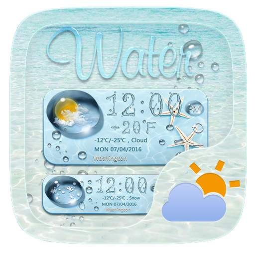 Water GO Weather Widget Theme 1.0.4