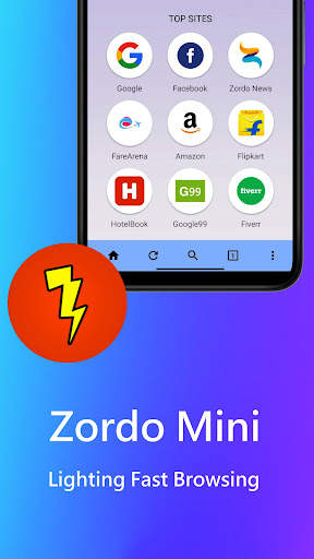 Mini Browser - Zordo Mini स्क्रीनशॉट 2