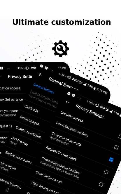 Cosmic Privacy Browser - Secure, Adblock & Private screenshot 3