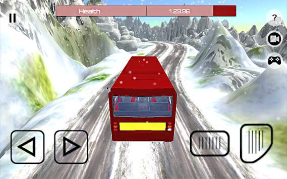 3D Snow Hill Bus drive screenshot 2