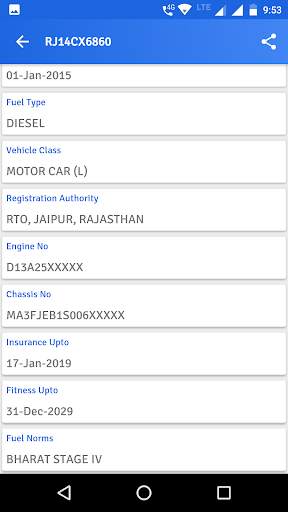 RTO Vehicle Information screenshot 3