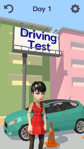 Driving Test-3D car simulation screenshot 1