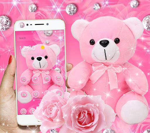 Pink Diamond Teddy Bear Theme screenshot 2