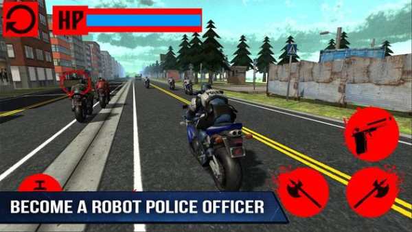 Police Moto Bike Robot Racing screenshot 1