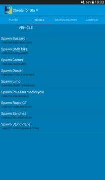Cheats for Gta 5 screenshot 8