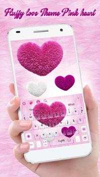 Pink heart Fluffy Keyboard screenshot 2