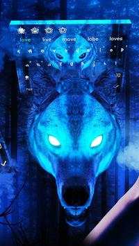 3D VR Live Ice Wolf Keyboard Theme screenshot 2