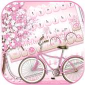 Sakura Pink Bicycle Keyboard Theme 10001008