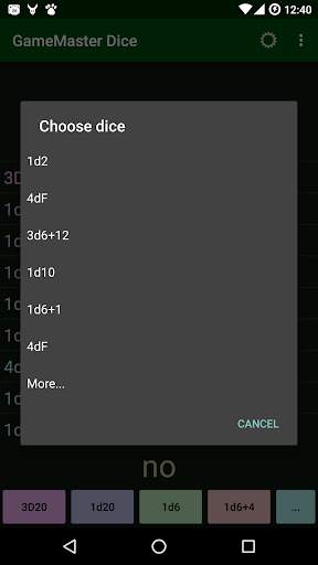 GameMaster Dice screenshot 2