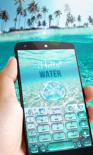 GO Keyboard Theme Water screenshot 5
