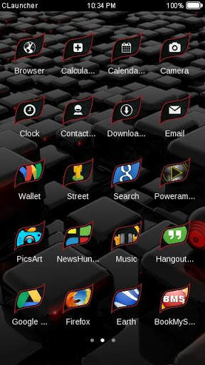 Tema Keren kubus 3D Hitam HD screenshot 3
