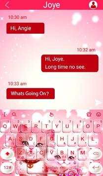 Cute Pink Lovely Kitty Cat Keyboard Theme screenshot 2