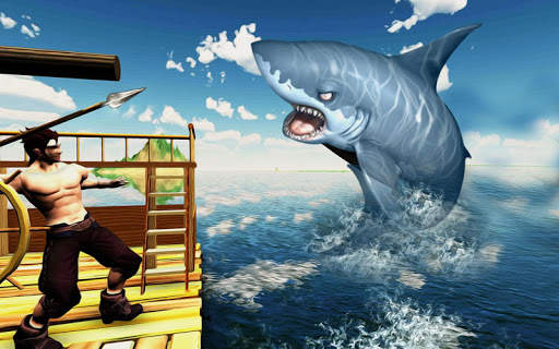 Angry Whale Shark Hunter - Raft Survival Mission screenshot 5