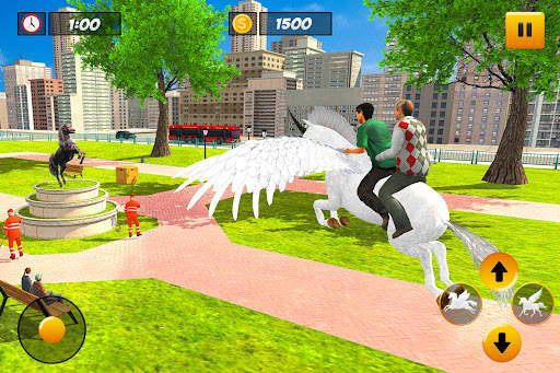 Flying Unicorn Taxi Simulator screenshot 2