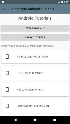 Complete Android Tutorials скриншот 2