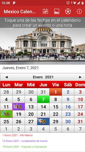 Mexico Calendario 2021 скриншот 1