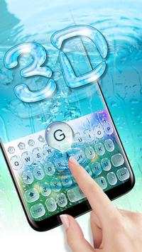 3D Glass Water Drop Keyboard Theme screenshot 2
